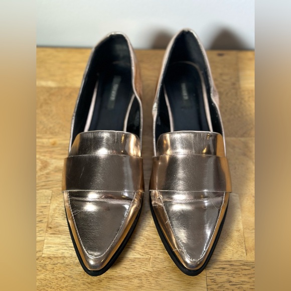 Forever 21 Electric Rose Gold Pointed Toe Loafers - Picture 5 of 7